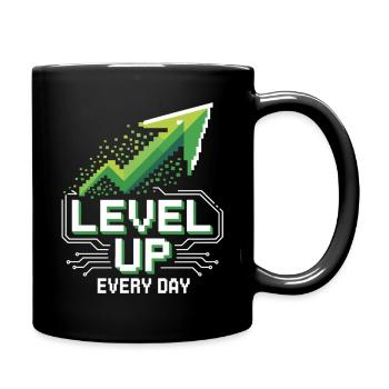 Level Up Every Day - Chemise de motivation pour les joueurs - Mug uni - noir - Droite