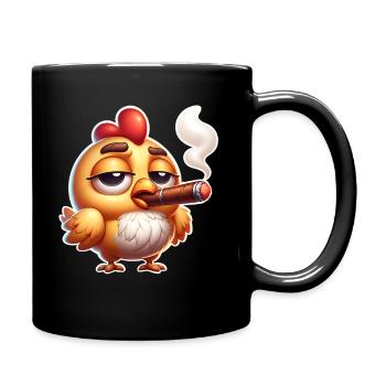 Chicken Cigar - Full Colour Mug - black - Right