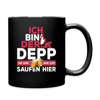 Ich bin der Depp - JGA Team Bräutigam - Tasse einfarbig - Schwarz - Rechts