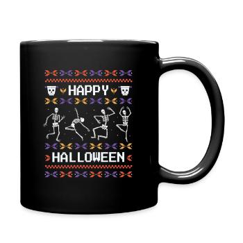 Ugly Style Happy Halloween Festive Design - Full Colour Mug - black - Right
