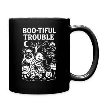 Boo-tiful Trouble Drôle Effrayant Mignon Design - Mug uni - noir - Droite