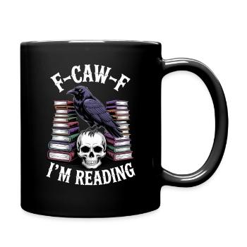 E-Caw-F: I'm Reading - Full Colour Mug - black - Right