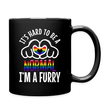 I'm A Furry Deal With It - Tasse einfarbig - Schwarz - Rechts