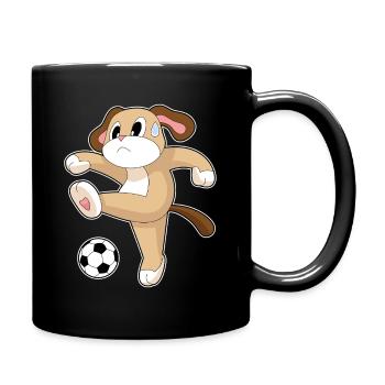 Dog Soccer Player Soccer - Full Colour Mug - black - Right