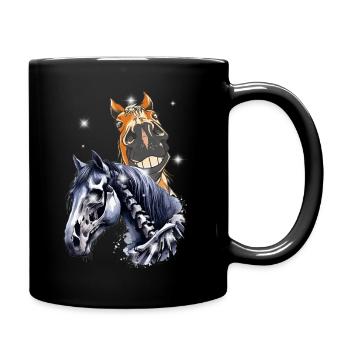 Halloween Horse Horses - Full Colour Mug - black - Right
