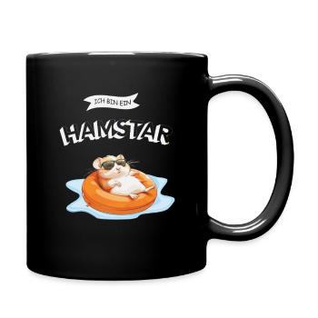 Ich bin Hamstar  Hamster mit Sonnenbrille  - Tasse einfarbig - Schwarz - Rechts