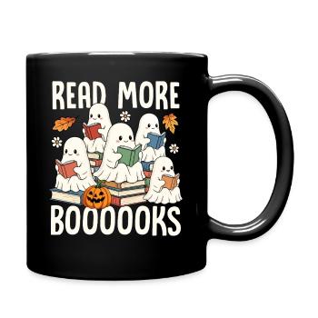 Reading Ghosts Halloween Books - Full Colour Mug - black - Right