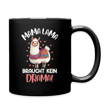 Les futures mamans MAMA LAMA N'A PAS BESOIN DE DRAME - Mug uni - noir - Droite