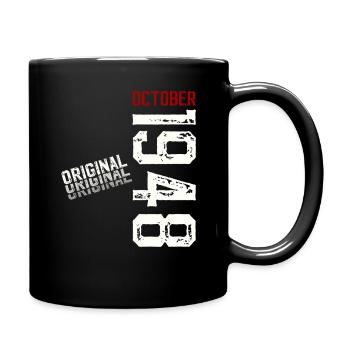 77th Birthday Original October 1948 - Full Colour Mug - black - Right