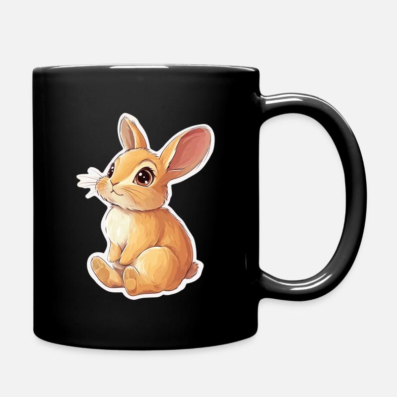 Hase - Tasse einfarbig - Schwarz