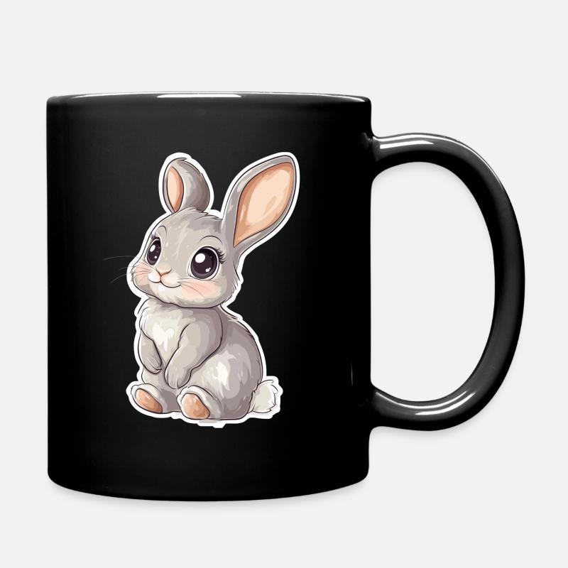 Hase - Tasse einfarbig - Schwarz