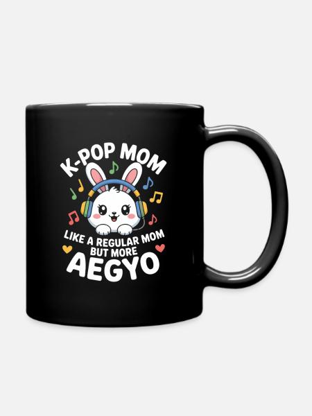 K-Pop Maman Drôle Corée Musique Aegyo - Mug uni - noir