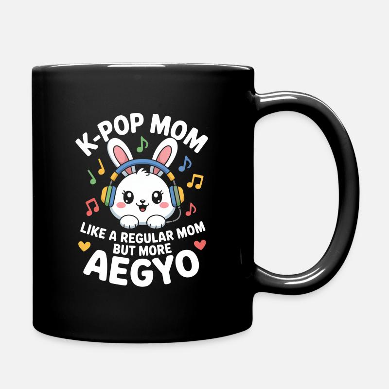 K-Pop Maman Drôle Corée Musique Aegyo - Mug uni - noir