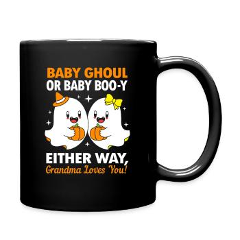 Gender Reveal Halloween Babyshower - Tasse einfarbig - Schwarz - Rechts