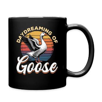 Funny Bird Goose - Tasse einfarbig - Schwarz - Rechts