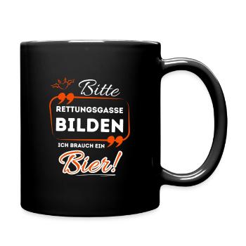 Please form an emergency lane, I need a beer! - Full Colour Mug - black - Right