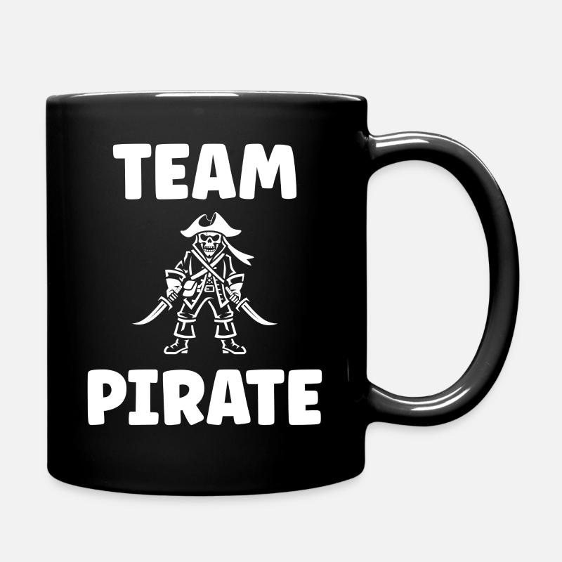 Piraten-Silhouetten-Team - Tasse einfarbig - Schwarz