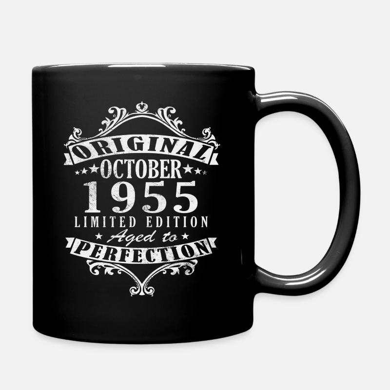 October 1955 Birthday Gift - October 1955 - Full Colour Mug - black