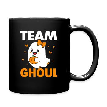 Gender Reveal Halloween Werdender Papa - Tasse einfarbig - Schwarz - Rechts