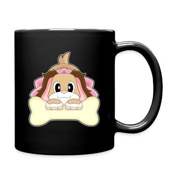Chien Voile de mariée Mariage - Mug uni - noir - Droite