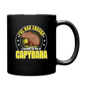 Capybara a assez de capybara - Mug uni - noir - Droite