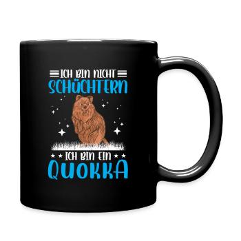 Quokka shy short-tailed kangaroo - Full Colour Mug - black - Right
