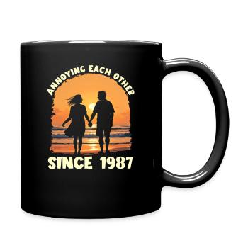 Anniversaire du harcèlement mutuel depuis 1987 - Mug uni - noir - Droite