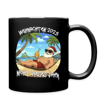 Christmas holiday on the beach 2025 - Full Colour Mug - black - Right