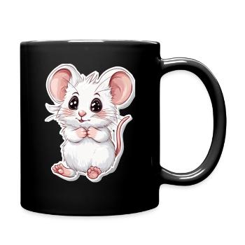 Maus - Tasse einfarbig - Schwarz - Rechts