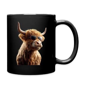 Vache Highland Vache Highland Bovins Bovins Vaches d’élevage - Mug uni - noir - Droite