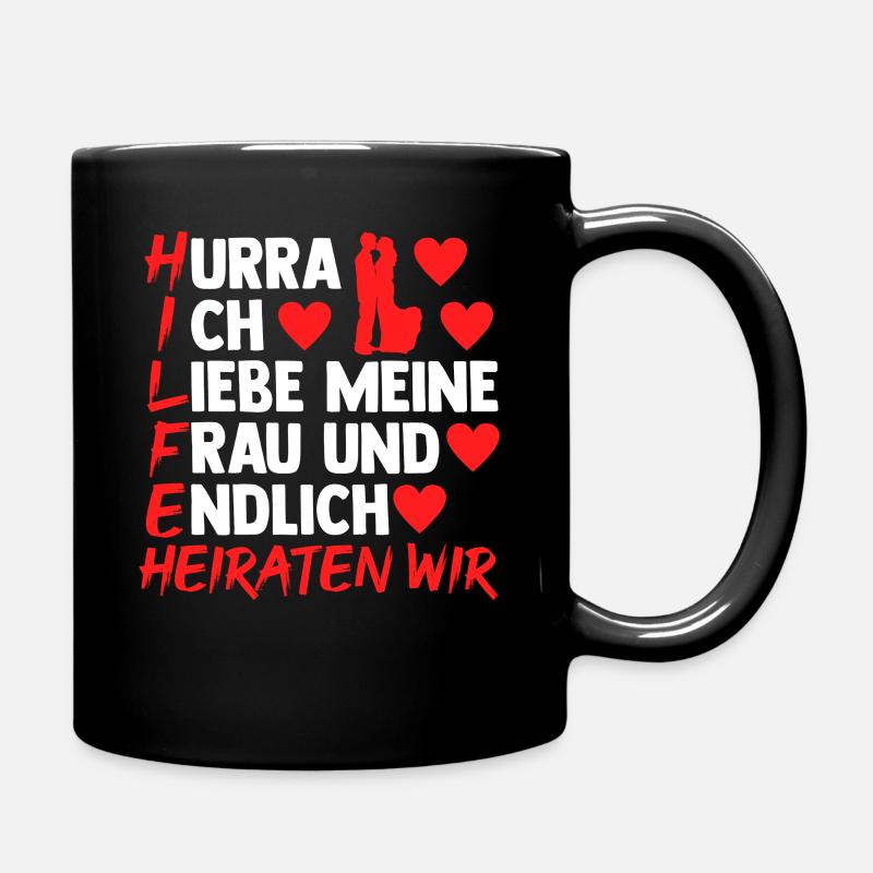 Bräutigam Polterabend Junggesellenabschied - Tasse einfarbig - Schwarz