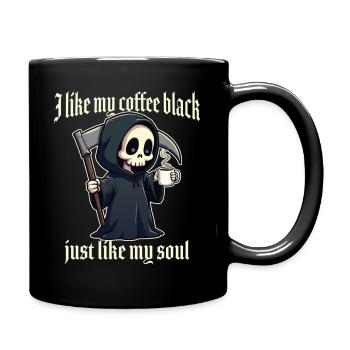 I like my coffee black just like my soul - Full Colour Mug - black - Right