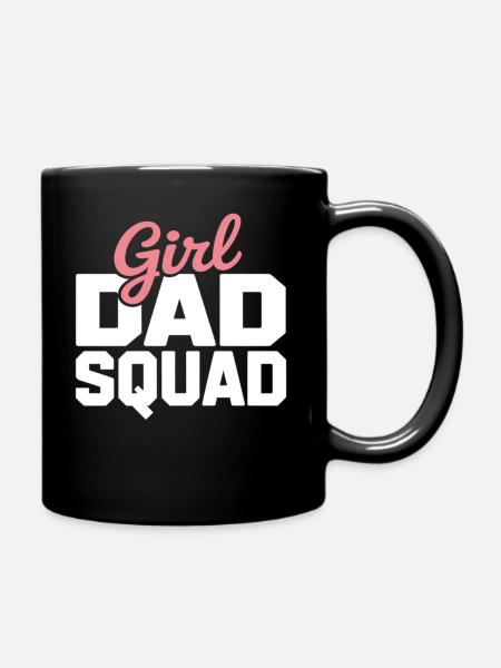 Girl Dad Squad – Vater Tochter Shirt Crew Look - Tasse einfarbig - Schwarz