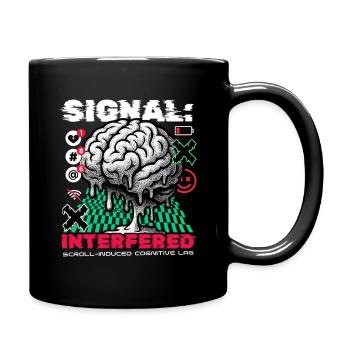 Doom Scrolling, Digital detox, Social media - Tasse einfarbig - Schwarz - Rechts