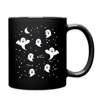 Ghosts Ghosts Night Sky Horror Halloween - Full Colour Mug - black - Right
