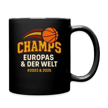 Basketball Champs Deutschland Basketballer  - Tasse einfarbig - Schwarz - Rechts