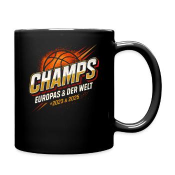 Basketball Champs Deutschland Basketballer  - Tasse einfarbig - Schwarz - Rechts