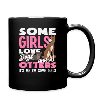 Girl I'm Some Dogs Sea Otter Cartoon - Full Colour Mug - black - Right