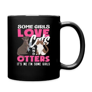 Girls I'm Some Girls Seeotter Cartoon - Tasse einfarbig - Schwarz - Rechts