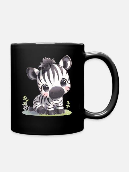 Zebras Zebra - Tasse einfarbig - Schwarz