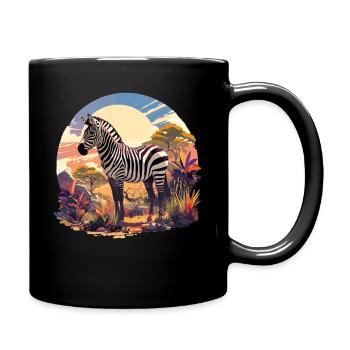 Zèbres Zèbre - Mug uni - noir - Droite