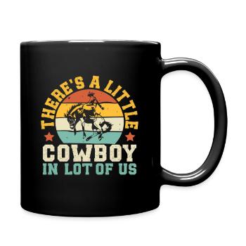 Western Rider Little Cowboys In All Of Us Cowgirls - Full Colour Mug - black - Right