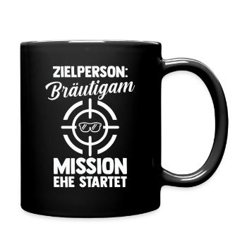 JGA Team Bräutigam Junggesellenabschied - Tasse einfarbig - Schwarz - Rechts