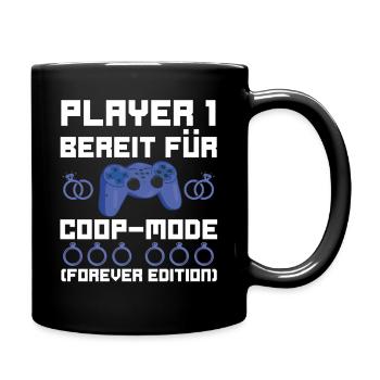 JGA Team Bräutigam Junggesellenabschied - Tasse einfarbig - Schwarz - Rechts