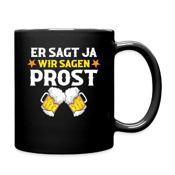 JGA Team Bräutigam Junggesellenabschied - Tasse einfarbig - Schwarz - Rechts