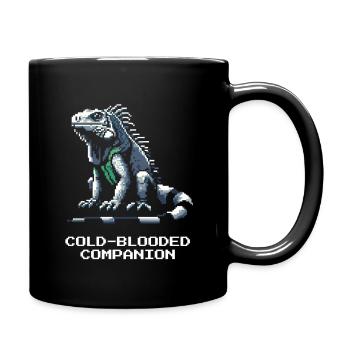Cold-Blooded Pet | Iguana Reptile - Full Colour Mug - black - Right