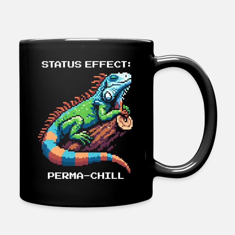 Status-Effekt: Dauerchill | Leguan Terrarium - Tasse einfarbig - Schwarz