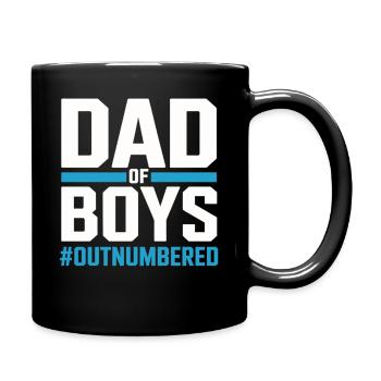 Dad of Boys – Dad Shirt for Boysfathers - Full Colour Mug - black - Right