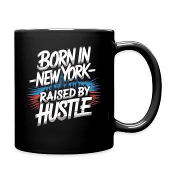 Born in New York – Hustle Streetstyle - Tasse einfarbig - Schwarz - Rechts