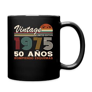 1975 Vintage 50 Years Breaking Schemes - Full Colour Mug - black - Right